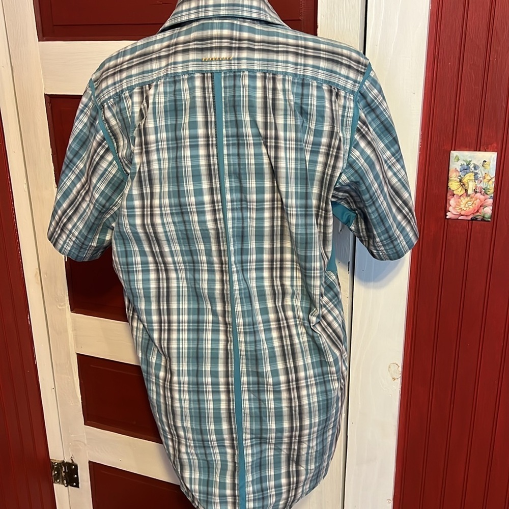 Ariat Rebar Plaid Button
Blue and White Casual Button Down Shirt Small - Picture 3 of 7